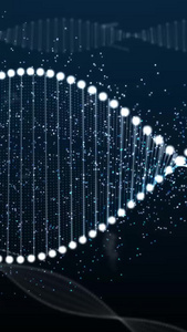 医疗DNA链条点线螺旋结链条生物视频