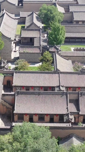 山西常家庄园古建筑群旅游黄金周30秒视频