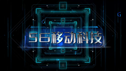 5G科技大数据文字动画AE模板视频