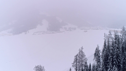 新疆喀纳斯雪景视频