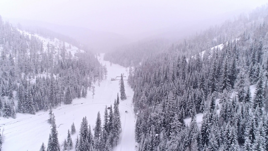 新疆喀纳斯雪景视频