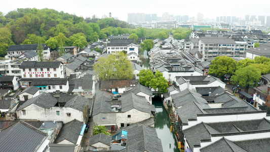 下雨天的绍兴仓桥直街景区合集视频