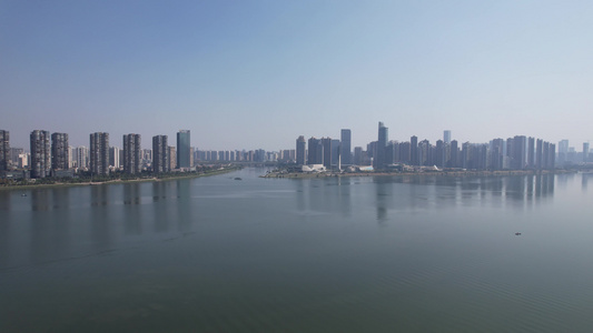 湖南长沙城市风光航拍 视频