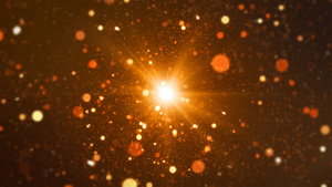 唯美金色粒子粉尘质感光晕中穿梭背景15秒视频
