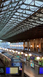 法国巴黎火车站北站实拍视频合集高铁车站视频