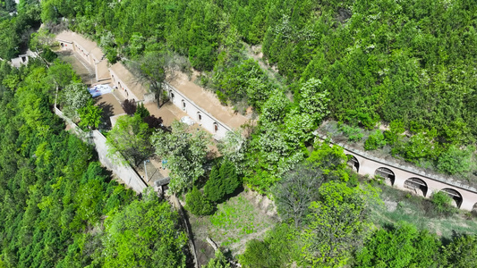 4K航拍延安宝塔山风景视频