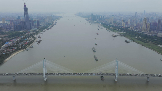武汉长江二桥航拍高清4K视频视频