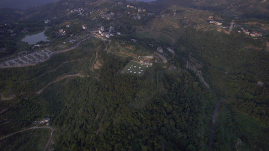 航拍户外露营基地视频