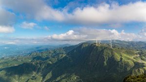 8k延时山峰丘陵云朵唯美素材12秒视频