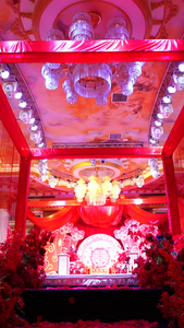 中式婚礼现场大红色传统婚礼视频