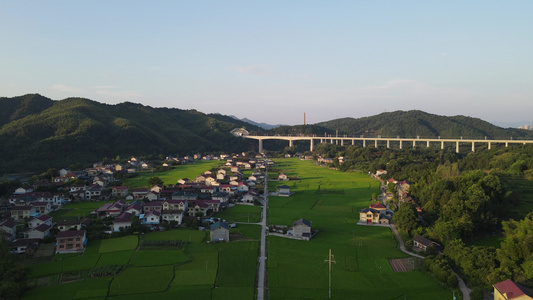 田野中得乡村农村航拍视频视频