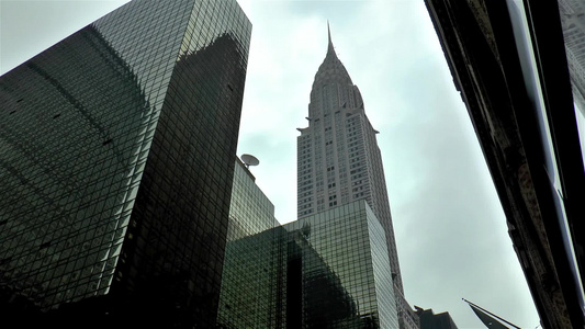 纽约克莱斯勒大楼的视图视频