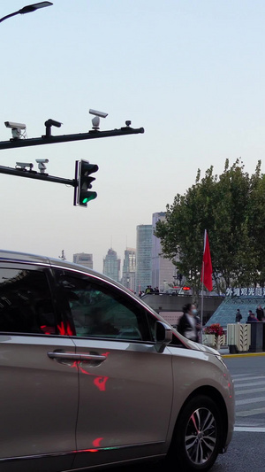上海外滩交通实拍上海浦东57秒视频