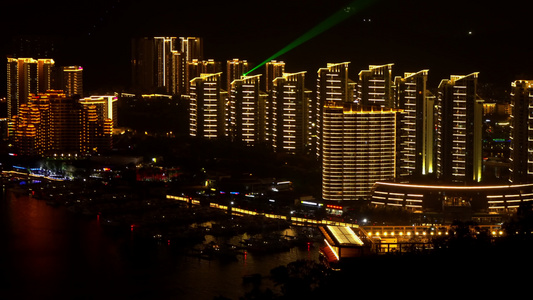 桑拿湾美妙的夜景视频