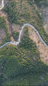 祖国壮丽山川丘陵蜿蜒山路航拍视频