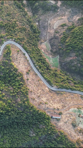 祖国壮丽山川丘陵蜿蜒山路航拍视频