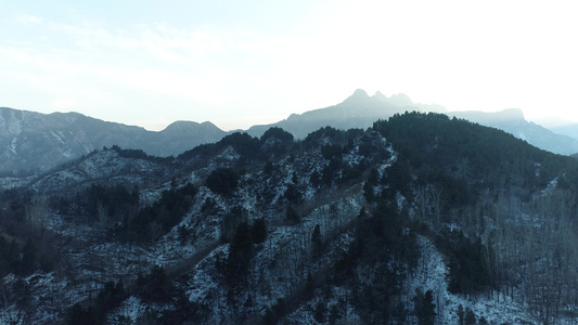 太行山雪景4K航拍视频