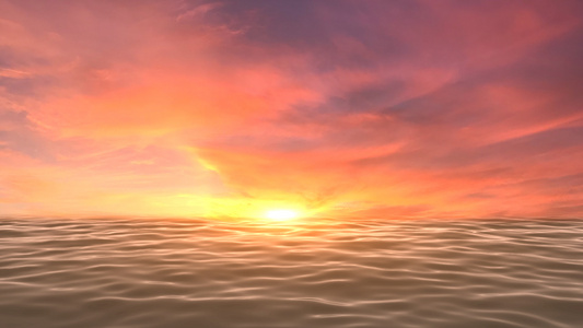 海洋日落夕阳风景背景视频视频