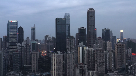 航拍重庆渝中区城市风光视频