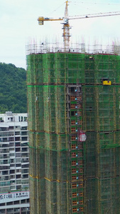 航拍建筑工地素材贵州建设视频