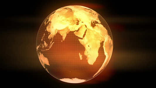 气候变化全球显示辐射和温度 - 3D动画视频