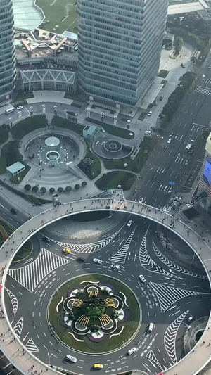 上海五角场俯视拍摄14秒视频