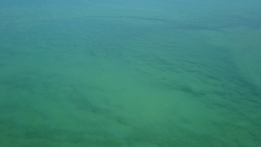 青海湖湿地俯拍湖水视频