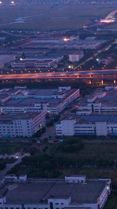 城市立交夜景延时航拍延时视频