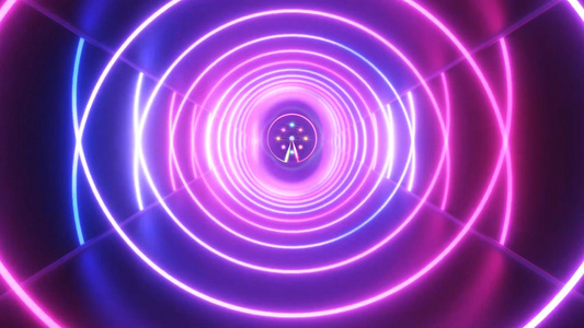 4K霓虹灯隧道穿越穿梭视频