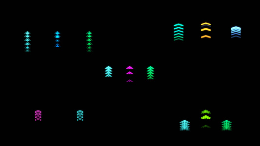 一组科技箭头元素动画 视频