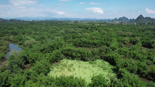 会仙喀斯特国家湿地公园龙山视频