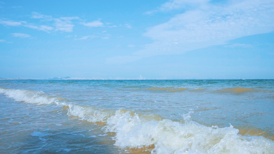 大海海水海浪碧海蓝天视频