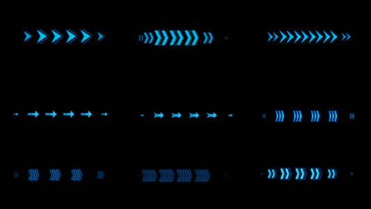 一组科技箭头元素动画合集视频