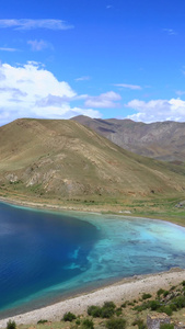 西藏羊卓雍措湖延时视频旅游景点视频