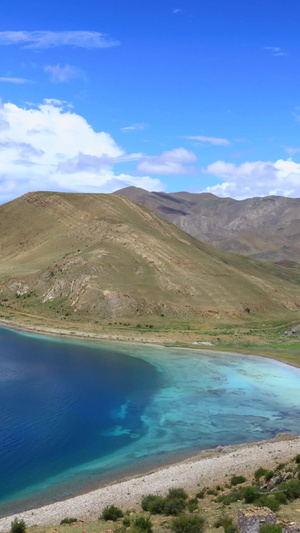 西藏羊卓雍措湖延时视频旅游景点24秒视频