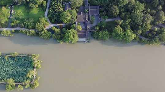 江苏扬州瘦西湖古建筑群视频