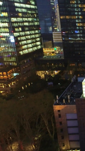 上海延安路高架夜景航拍视频
