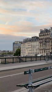 法国巴黎清晨城市街道街景实拍视频视频