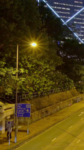 香港中环马路夜景视频