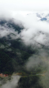 大自然穿云村庄风景唯美[天地万物]视频