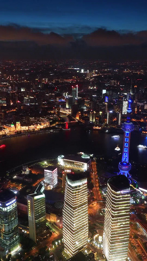 上海夜景延时8秒视频