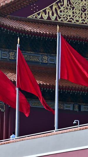 北京天安门红旗136秒视频