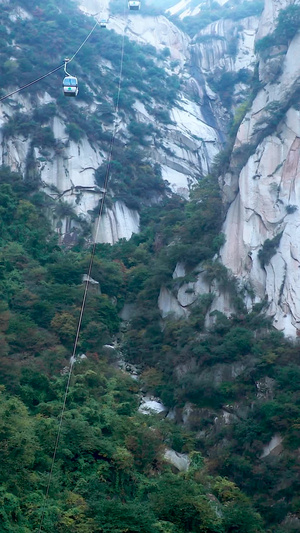 景区观光登山索道53秒视频