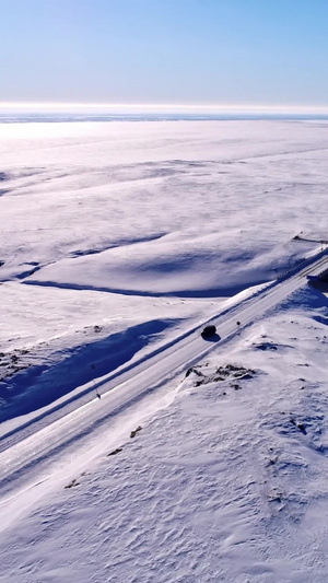 新疆雪天公路19秒视频