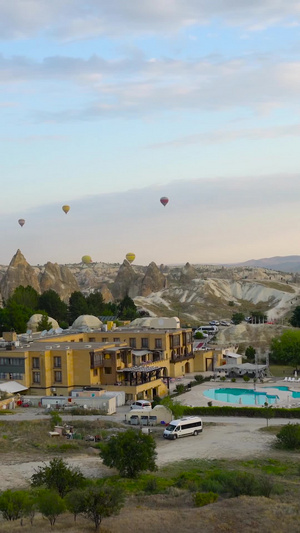 航拍土耳其浪漫酒店实拍52秒视频