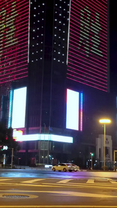 武汉街头夜景实拍视频视频