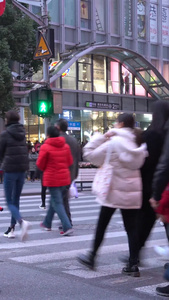 上海南京路步行街人群【该视频无肖像权】视频