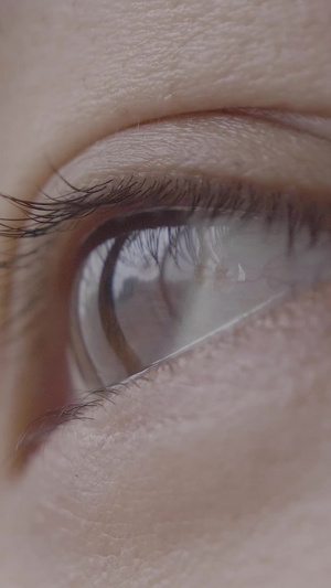 女人眼睛瞳孔特写30秒视频