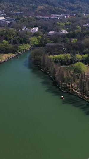 航拍杭州西湖景色合集68秒视频