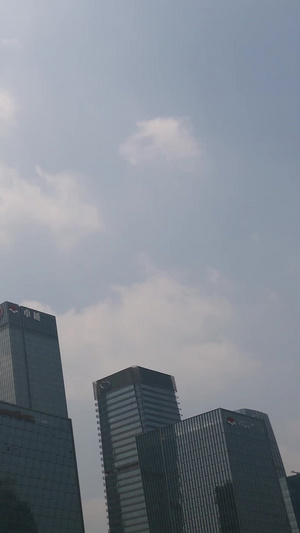 仰视深圳CBD金融大厦8秒视频